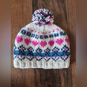 Women Beanie Handmade in Nepal 100% Wool with liner- Fair Isle